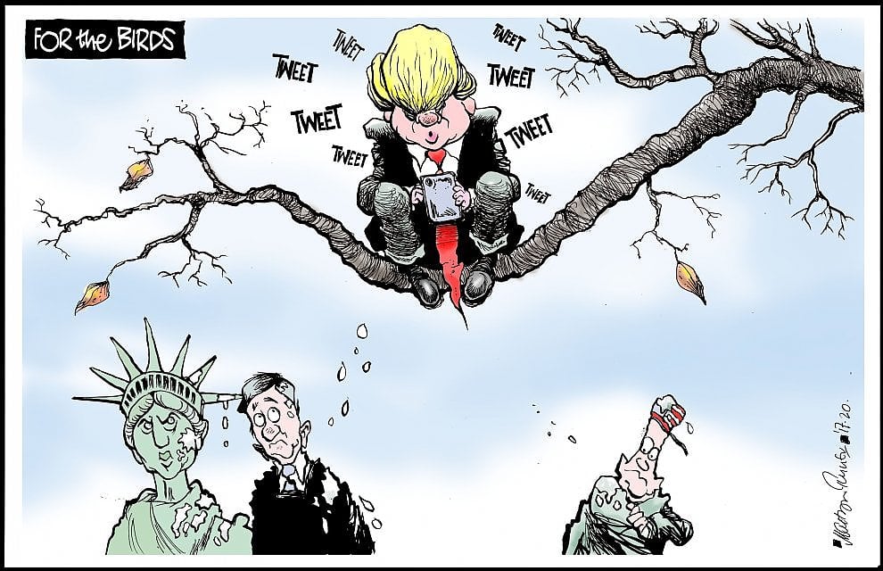 Trump Cartoon Show in Forte dei Marmi